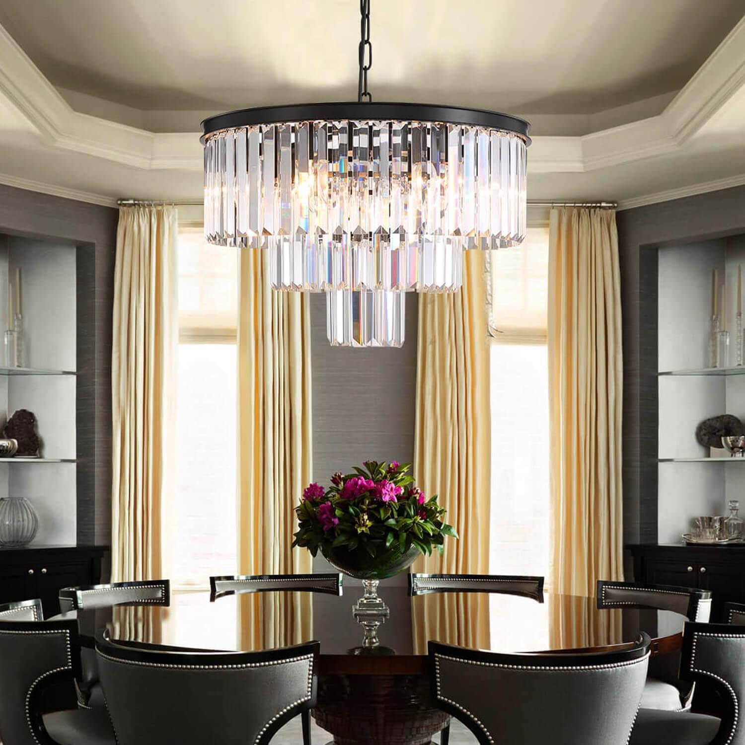 3-Tier Crystal Chandelier Lighting