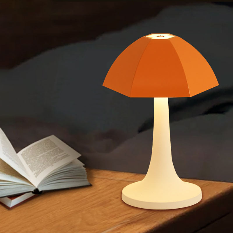 Contemporary Creative Iron Mushroom PE LED USB Table Lamp