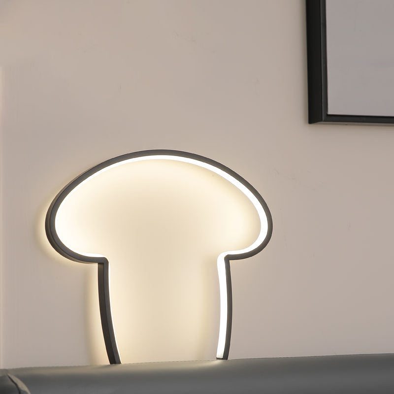 Contemporary Creative Line Mushroom Aluminium Silicone USB LED Table Lamp for Bedroom