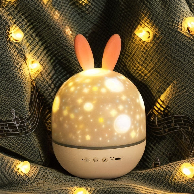 Contemporary Creative Kids Projectable Rabbit Deer LED Table Lamp