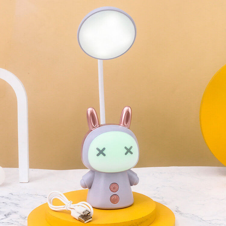 Cartoon Doll LED Desk Lamp with Colorful Eyes - ABS Kids Light