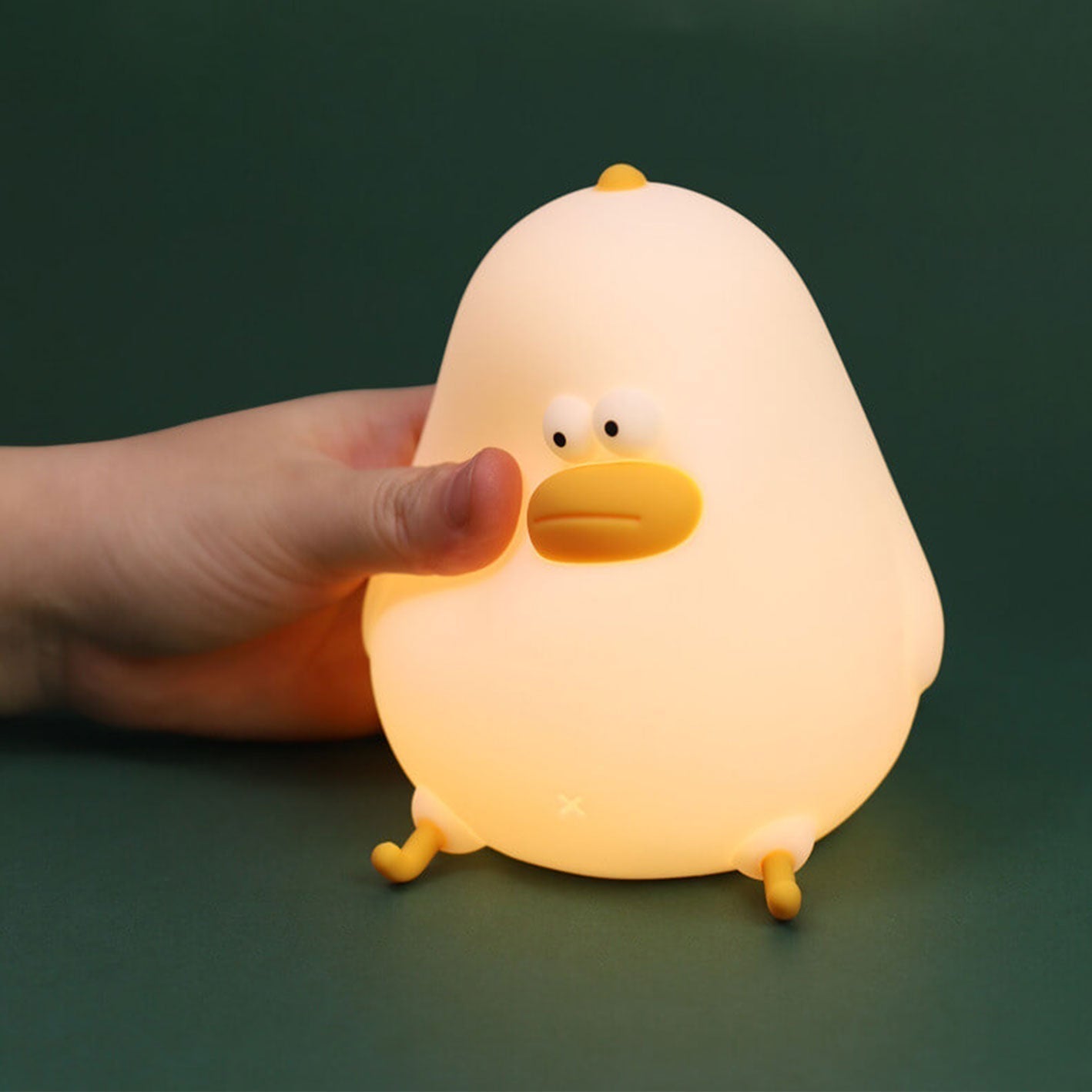 Cartoon LED Silicone Chick Night Light USB Table Lamp