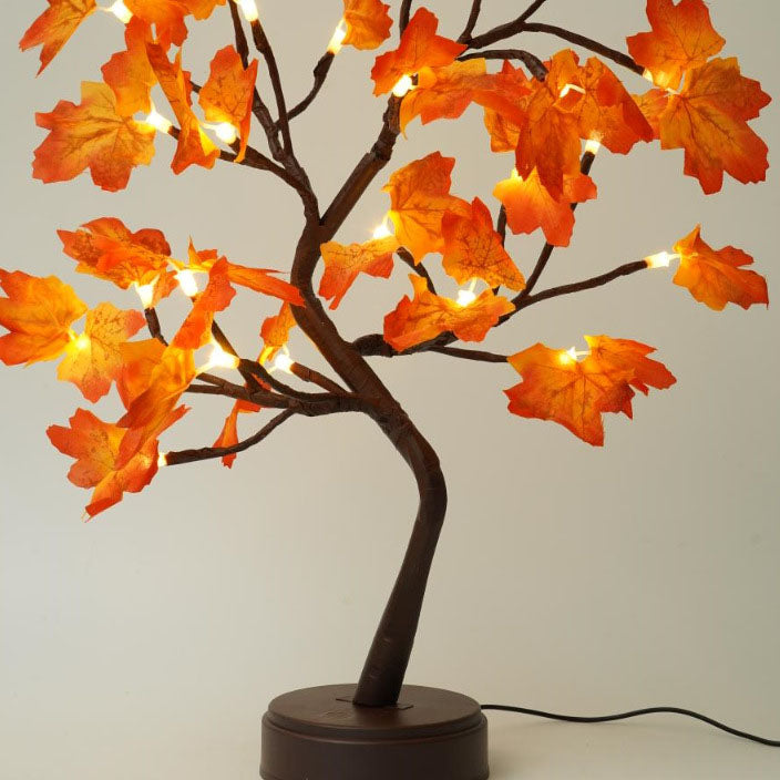 Contemporary Creative LED Maple Leaf Table Lamp for Bedroom