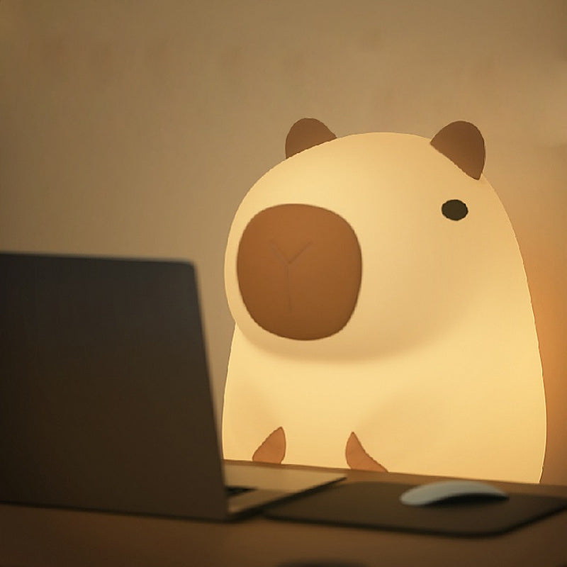 Contemporary Creative Guinea Pig Silicone LED Desk Lamp for Bedroom