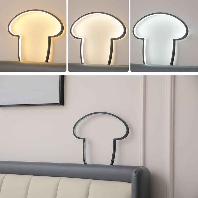 Contemporary Creative Line Mushroom Aluminium Silicone USB LED Table Lamp for Bedroom