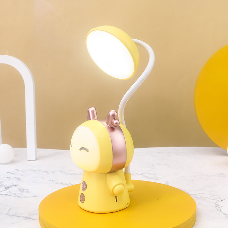 Cartoon Doll LED Desk Lamp with Colorful Eyes - ABS Kids Light