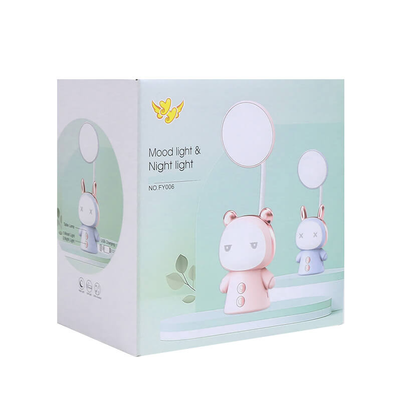 Cartoon Doll LED Desk Lamp with Colorful Eyes - ABS Kids Light