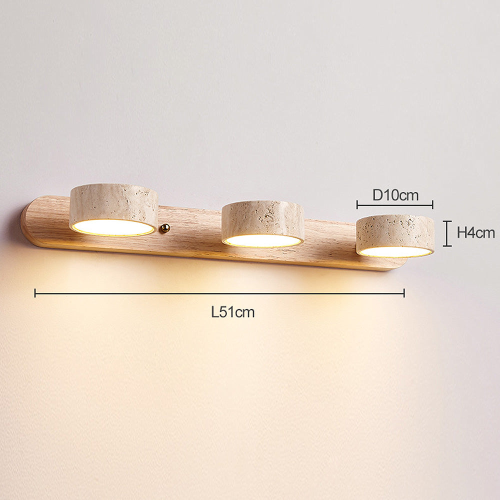 Art Deco Wood Simple Bathroom Wall Lighting