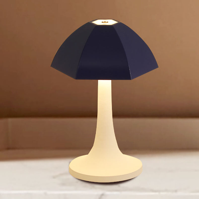 Contemporary Creative Iron Mushroom PE LED USB Table Lamp