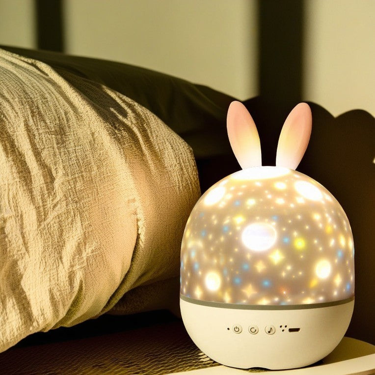 Contemporary Creative Kids Projectable Rabbit Deer LED Table Lamp