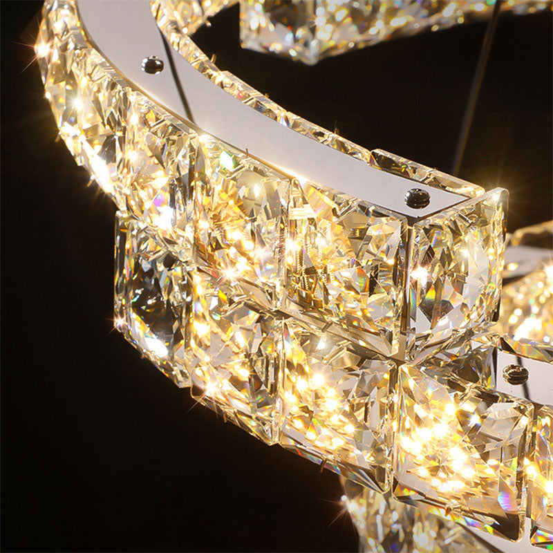 Double Irregularity Ring  LED Chandelier