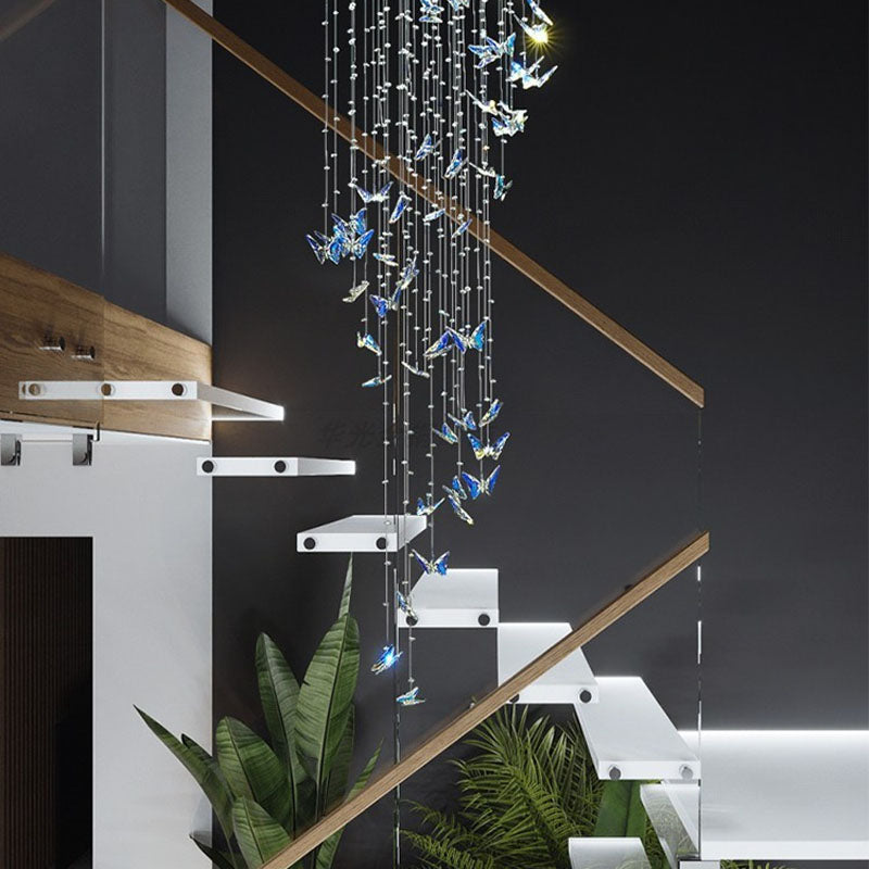 【Open Box - Save Big】Butterfly Shape Crystal Chandelier - Ceiling Light -Only 1 left