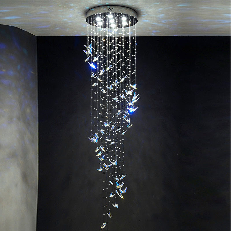 【Open Box - Save Big】Butterfly Shape Crystal Chandelier - Ceiling Light -Only 1 left