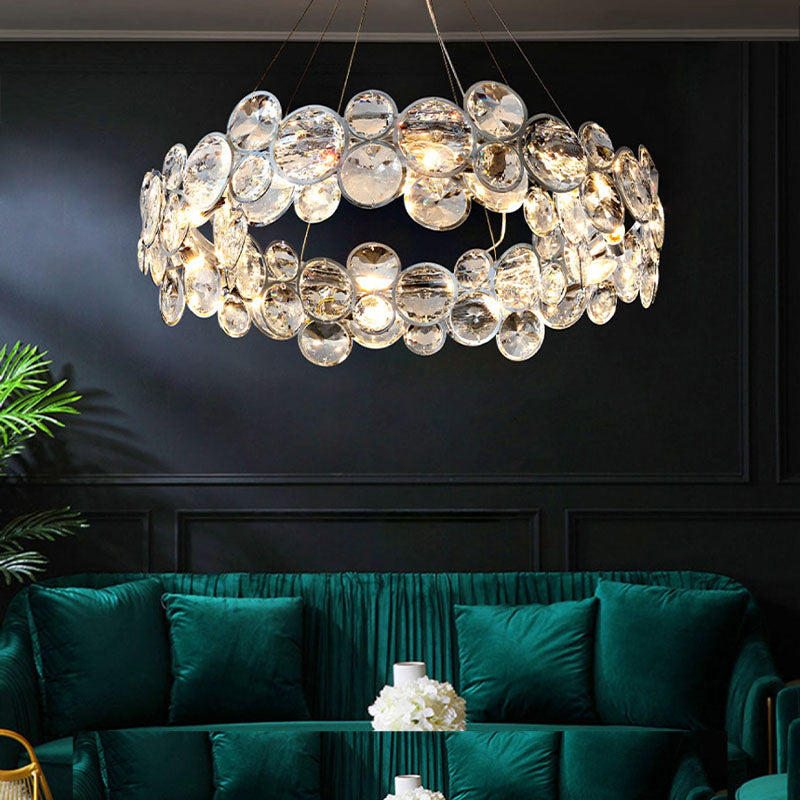 Unique Design Crystal Chrome Chandelier - Pendant Light