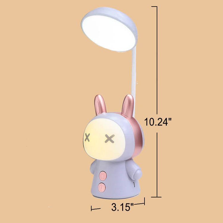 Cartoon Doll LED Desk Lamp with Colorful Eyes - ABS Kids Light