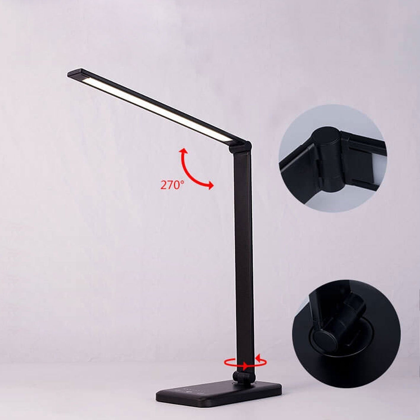 Collapsible Wireless Rechargeable LED Eye Protection Desk Lamp