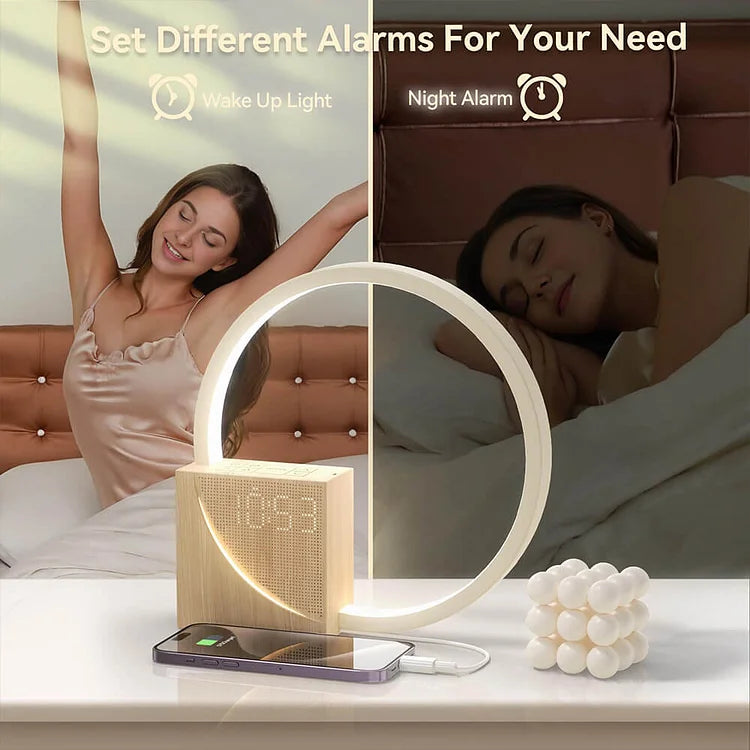 BrightEase Touch Control Bedside Alarm Clock with Dimmable LED Light