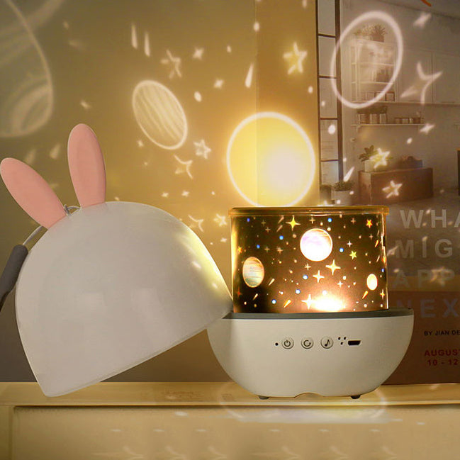 Contemporary Creative Kids Projectable Rabbit Deer LED Table Lamp