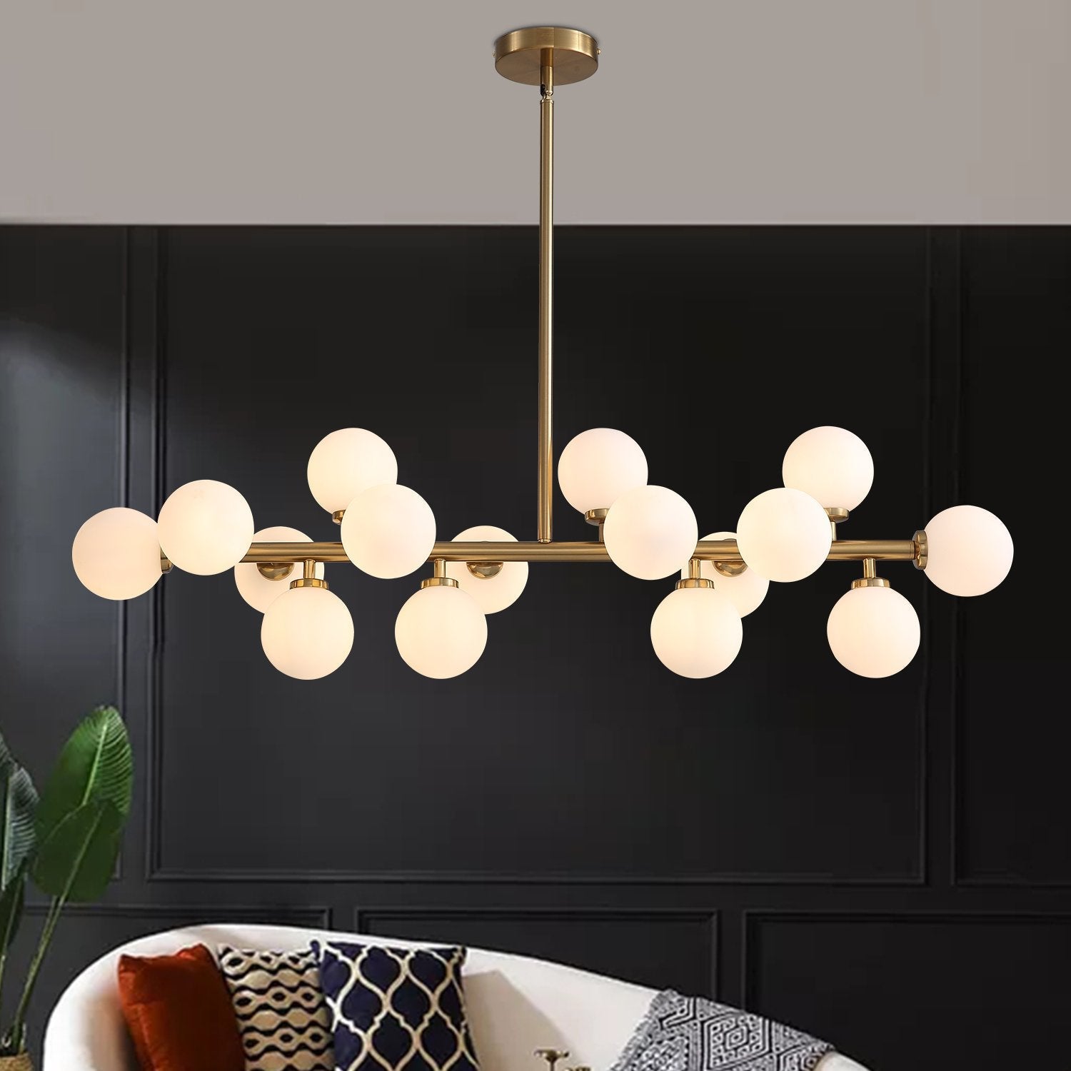 Glass Globes Linear Chandelier