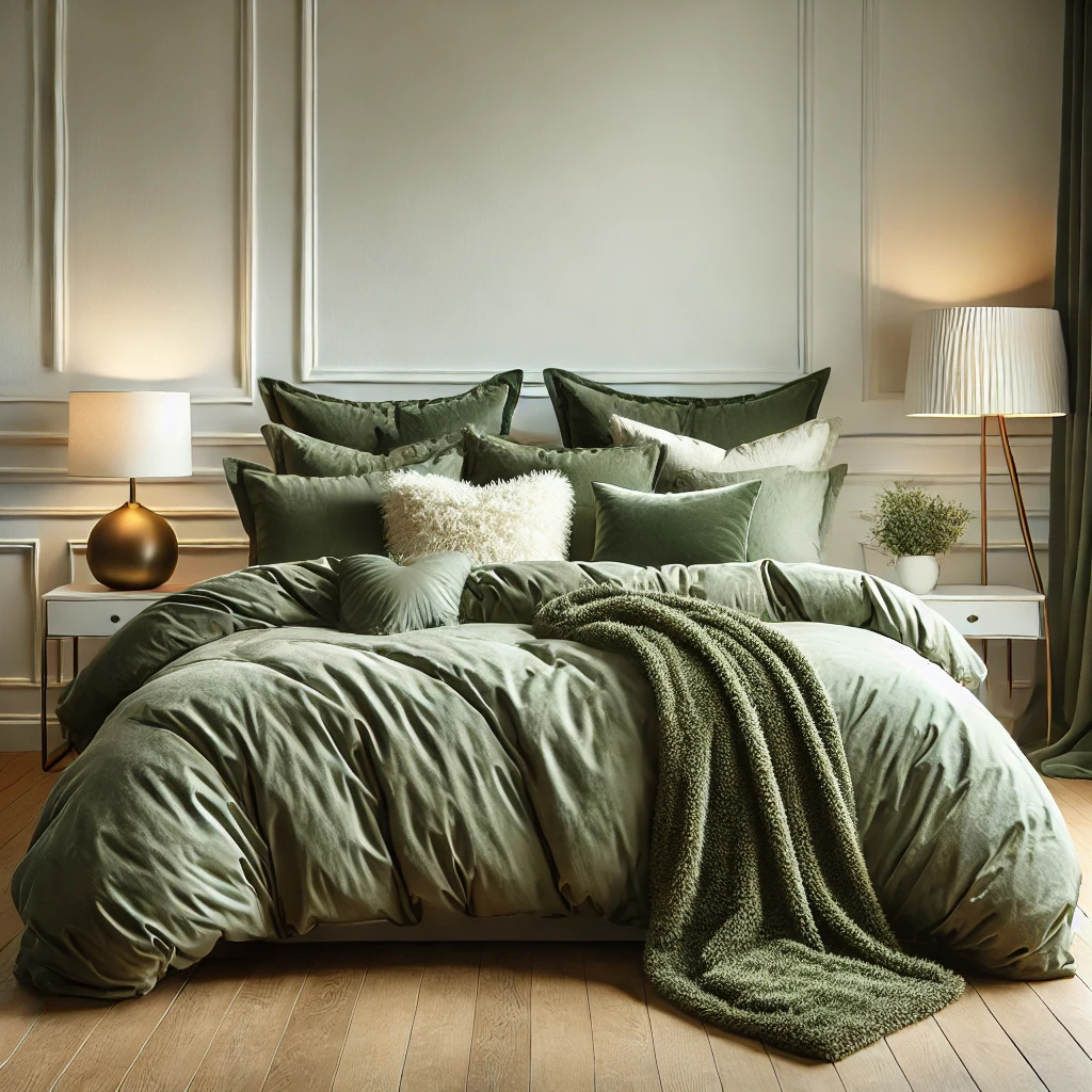 Illumina Home – Olive Green Eucalyptus Lyocell Duvet Cover