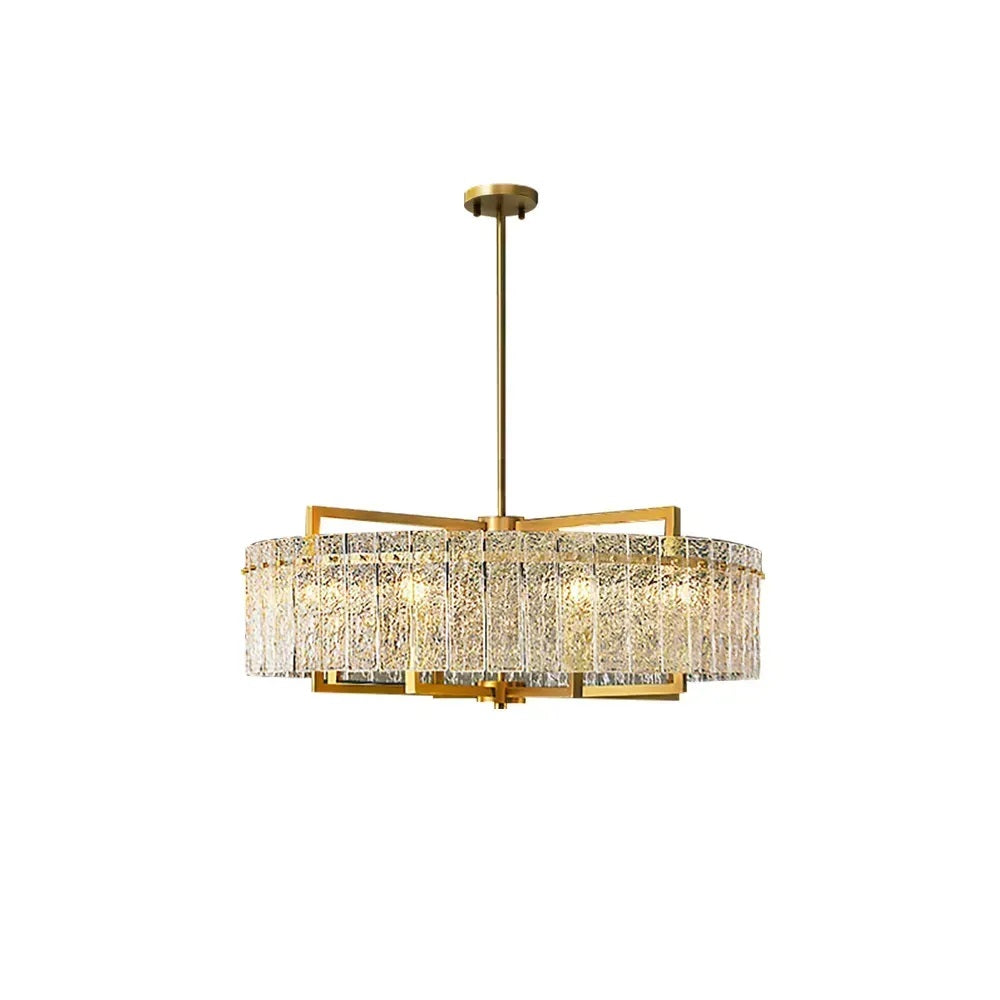 Round Brass Drum Chandelier