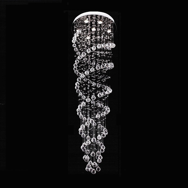 Double Spiral Modern Raindrop Chandelier - Staircase Chandelier