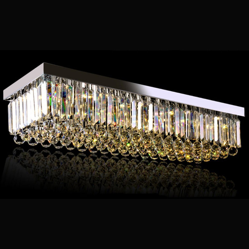 Rectangular Raindrop Crystal Chandelier - Ceiling Light