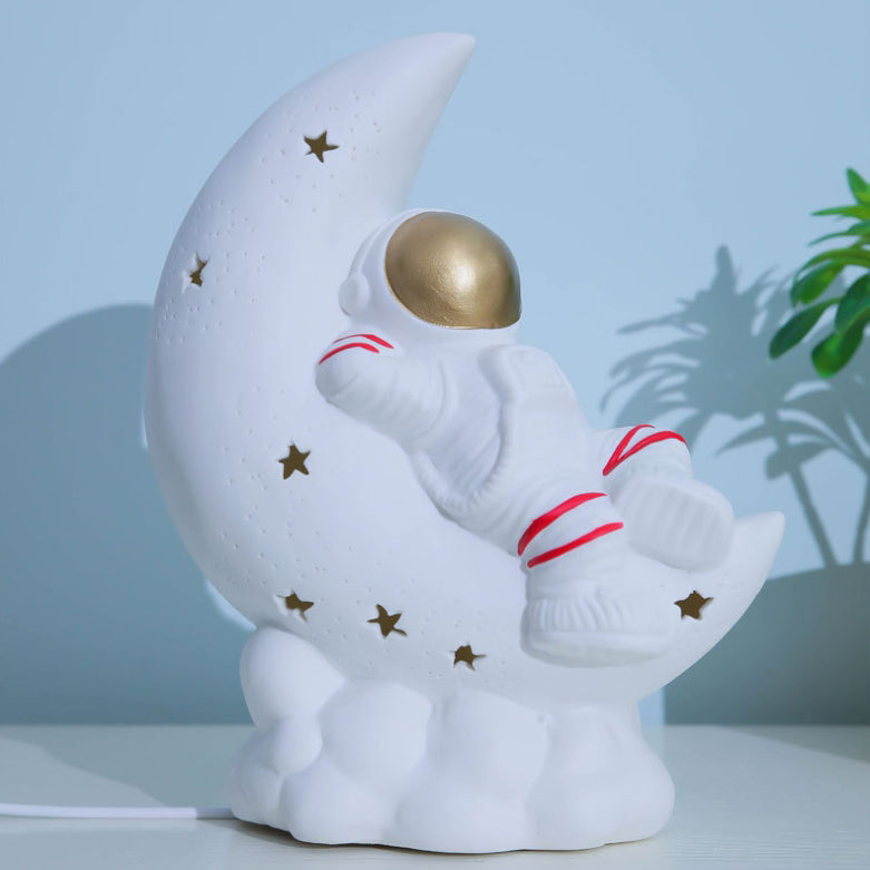 Contemporary Creative Luna Moon Astronaut Rabbit LED Table Lamp