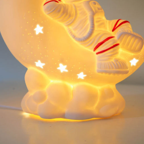 Contemporary Creative Luna Moon Astronaut Rabbit LED Table Lamp