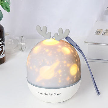 Contemporary Creative Kids Projectable Rabbit Deer LED Table Lamp