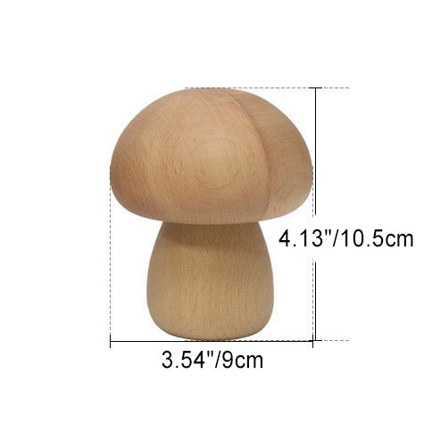 Contemporary Creative USB Mushroom Wooden LED Table Lamp