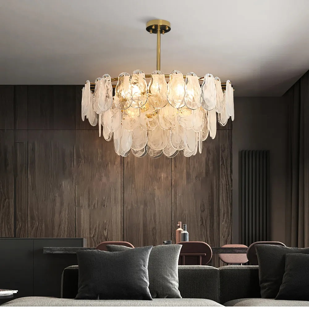 Tiered Cloud Glass Chandelier