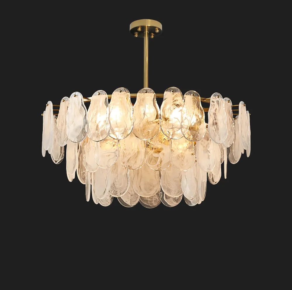 Tiered Cloud Glass Chandelier