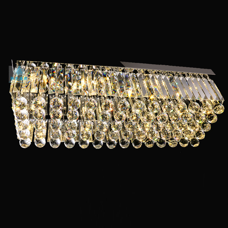 Rectangular Raindrop Crystal Chandelier - Ceiling Light