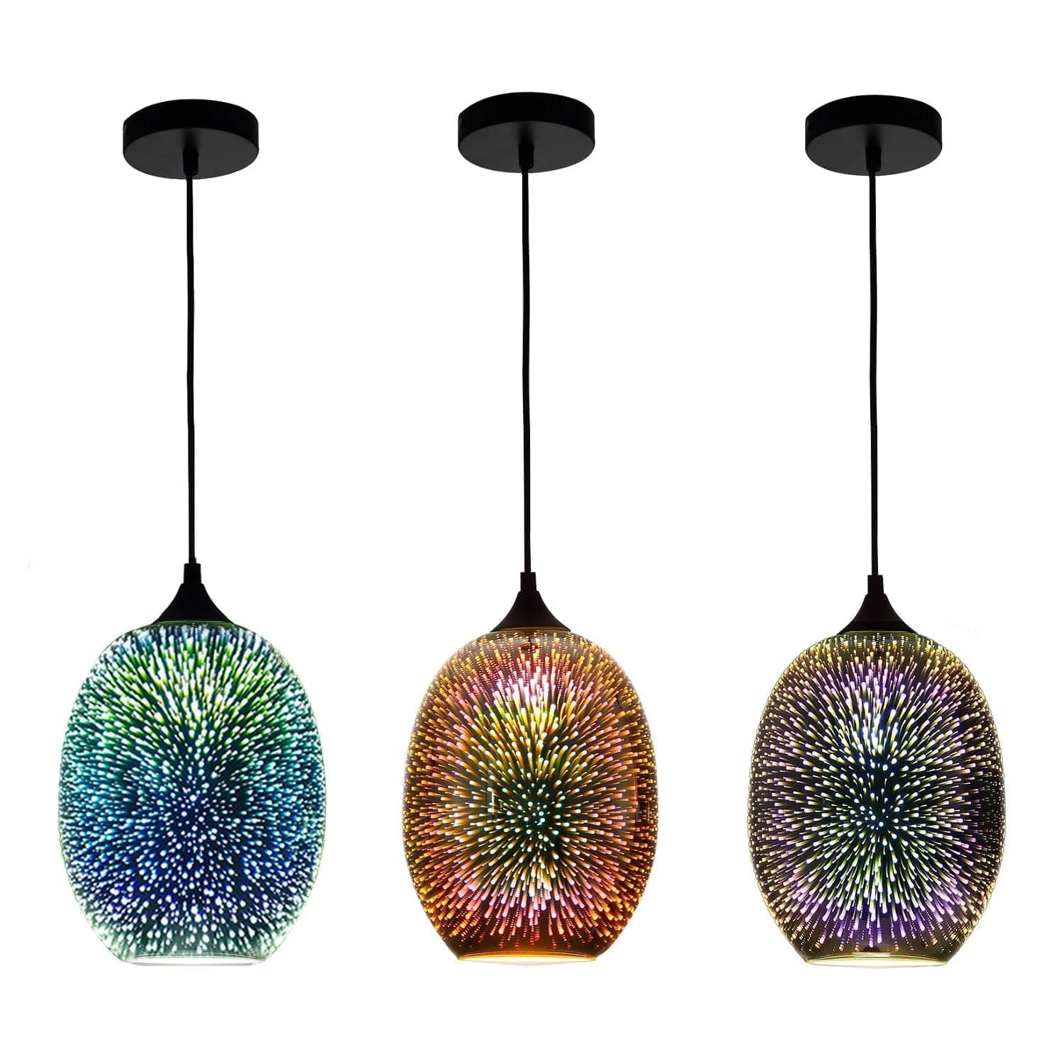 3D Colorful Glass Fireworks ART Pendant Light