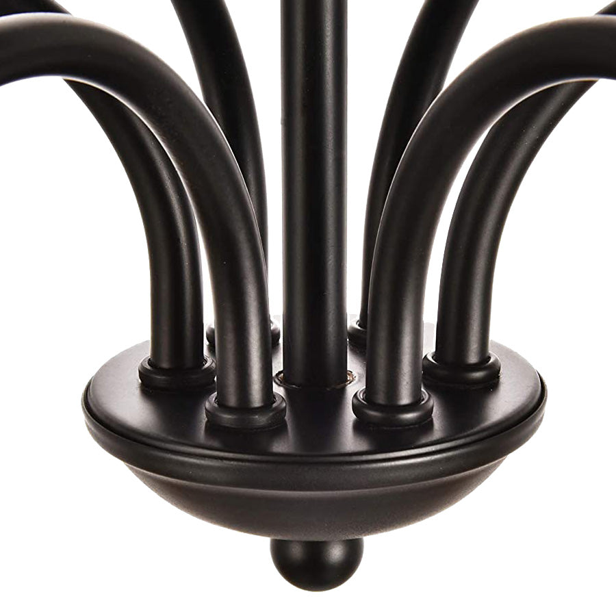 Modern Farmhouse Black Metal  Chandelier