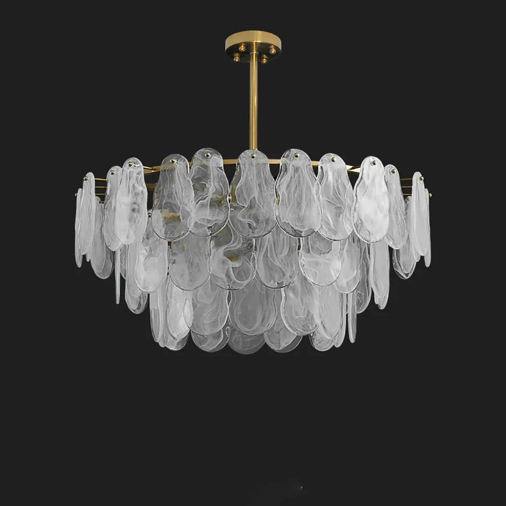 Tiered Cloud Glass Chandelier