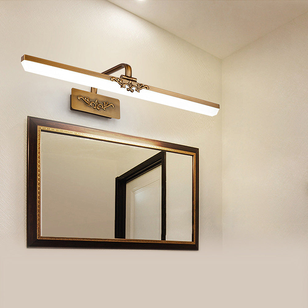 Bronze Metal Design Long Bathroom Wall Lighting