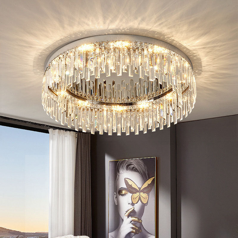 Modern Irregular Crystal Flush Mount Ceiling Light