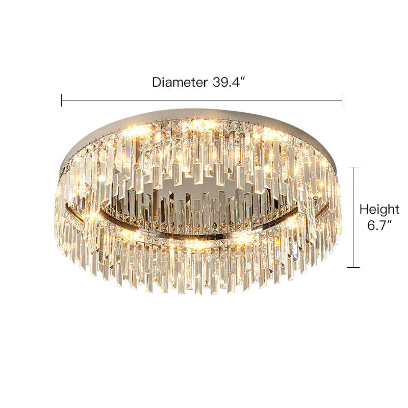 Modern Irregular Crystal Flush Mount Ceiling Light