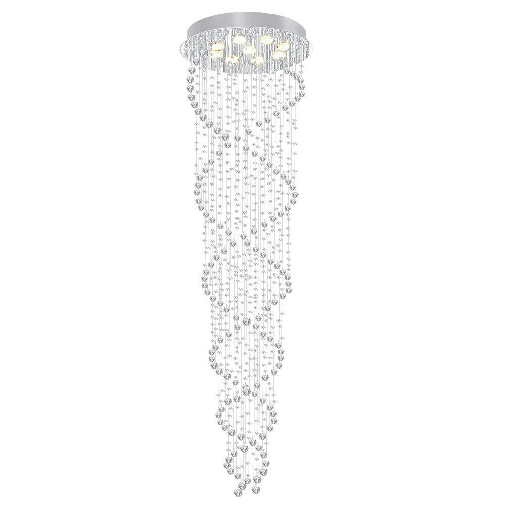 Double Spiral Modern Raindrop Chandelier - Staircase Chandelier