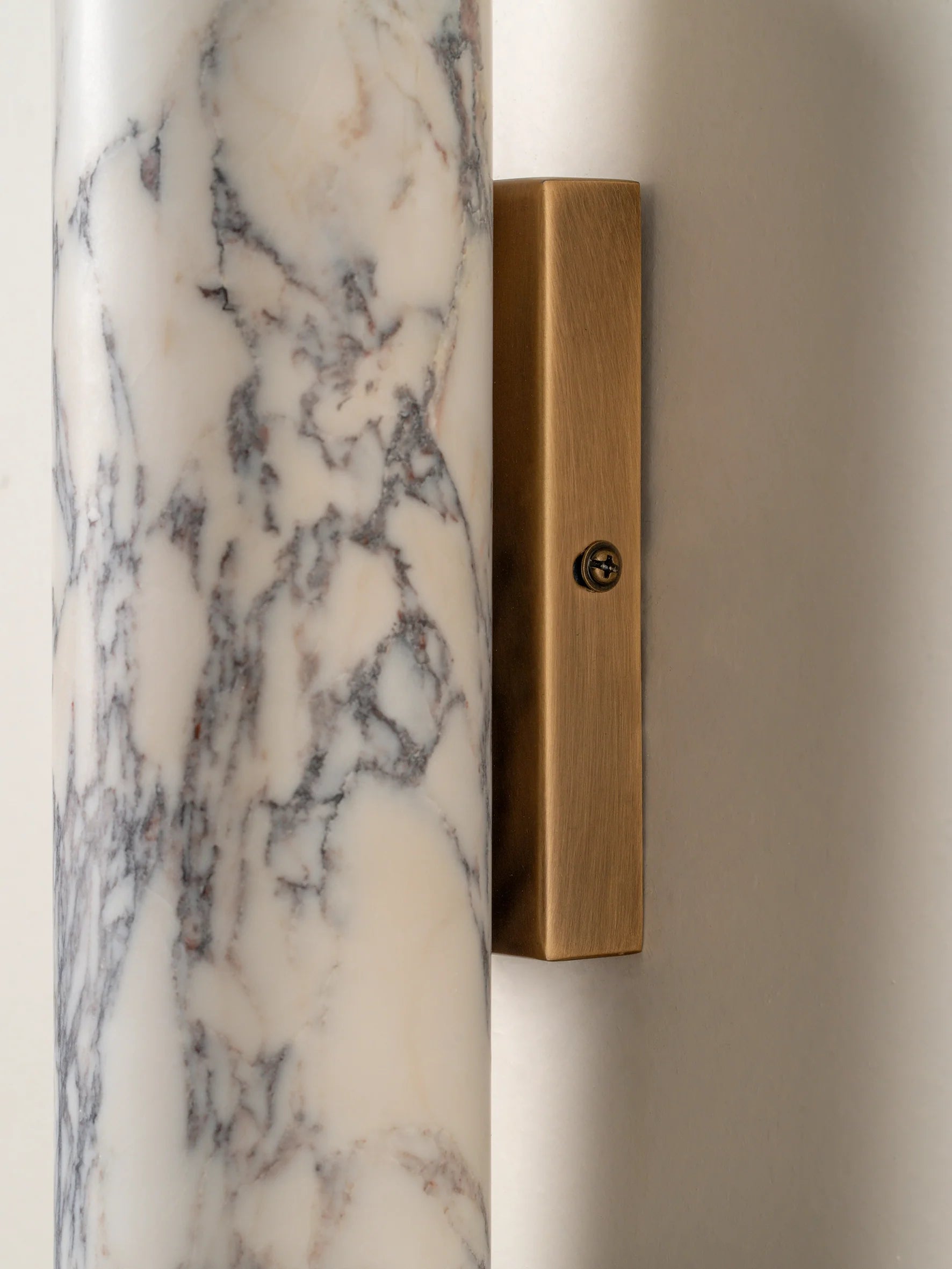 Calla - 2 light Calacatta marble and aged brass wall light