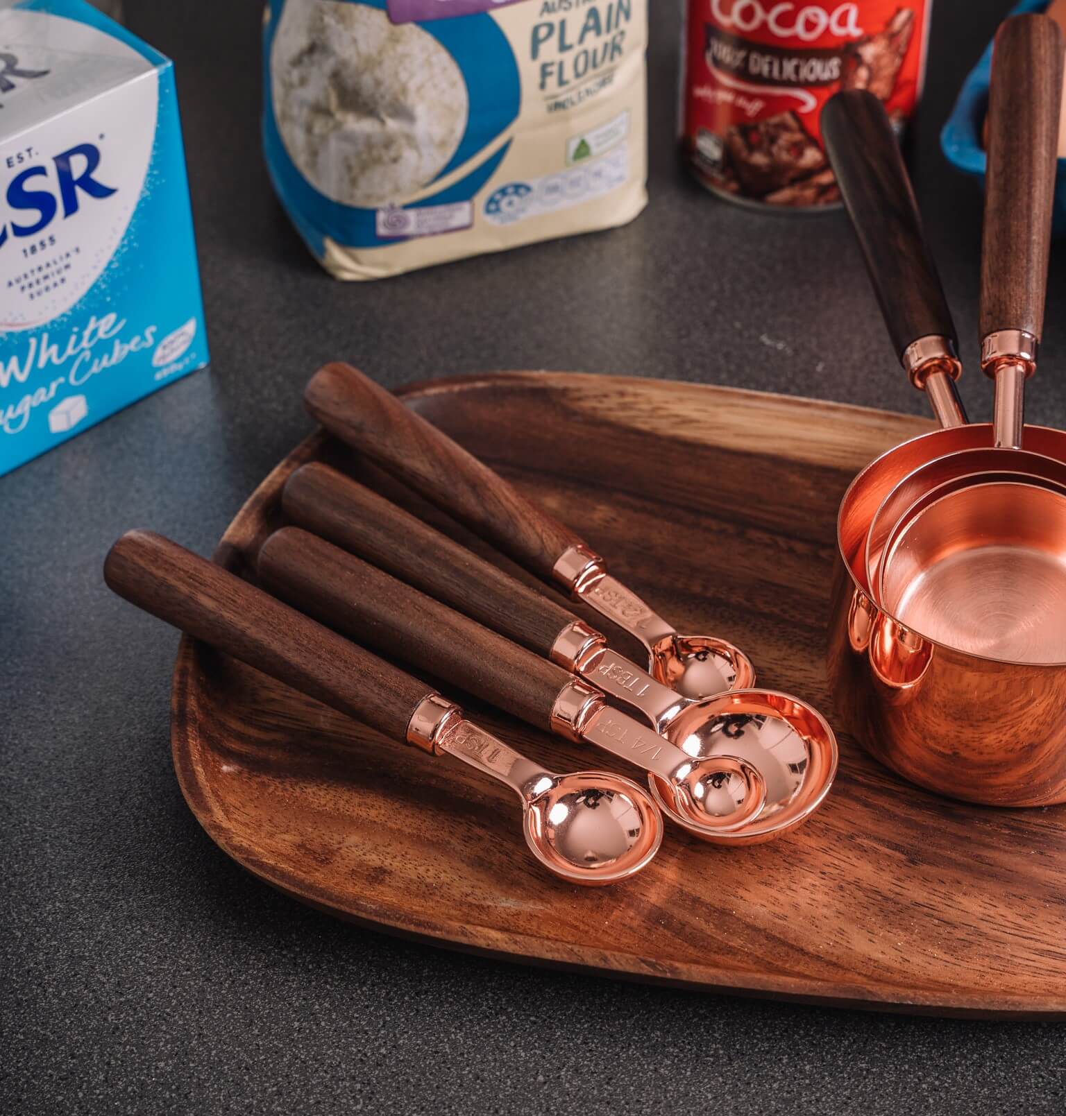 Copper Plated Measuring Set by Tilly