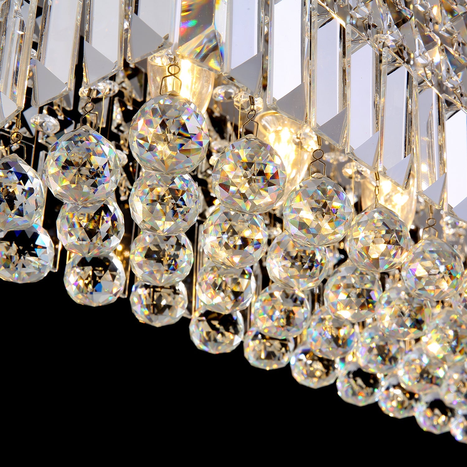 Rectangular Crystal Chandelier - Dining Room Crystal Chandeliers