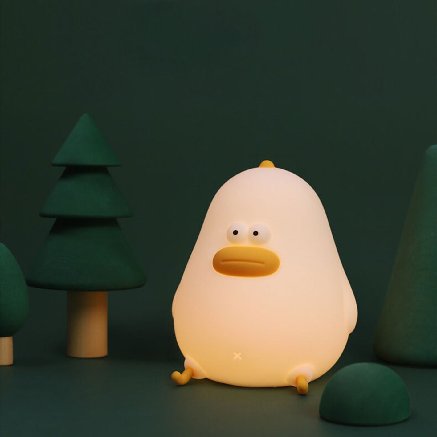 Cartoon LED Silicone Chick Night Light USB Table Lamp