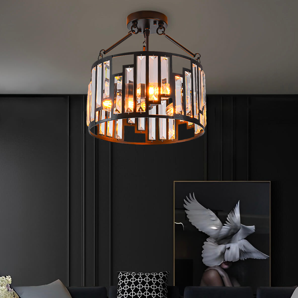 American Style Iron Pendant Lamp Ceiling Light