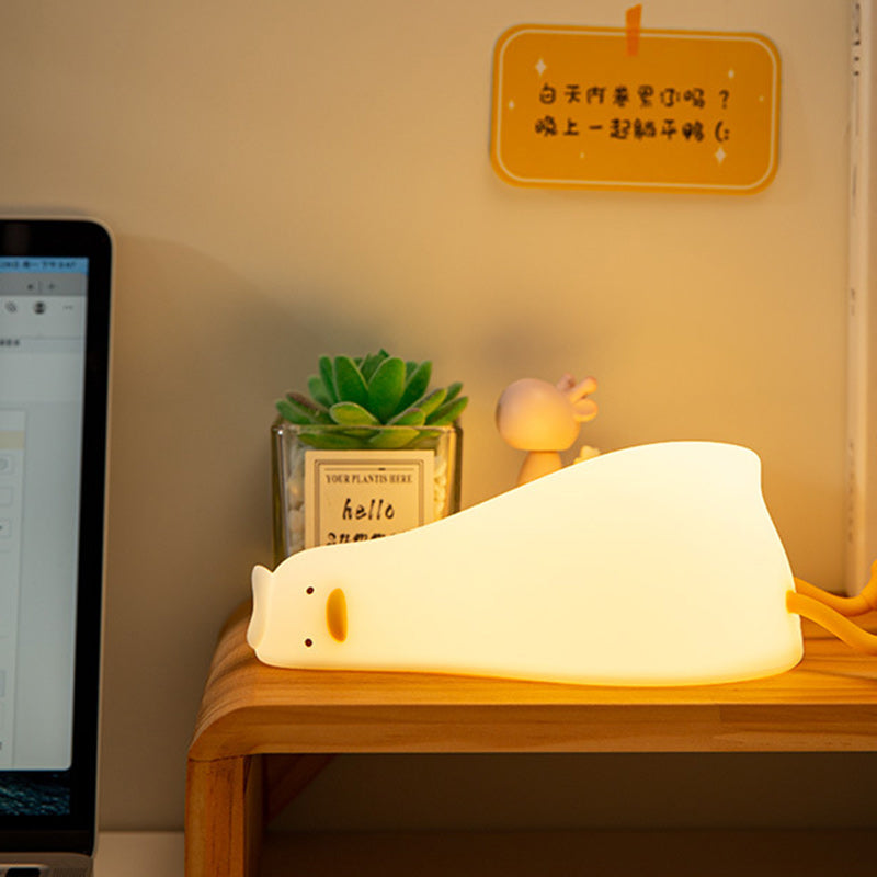 Contemporary Creative Duck Silicone LED Table Lamp for Living Room