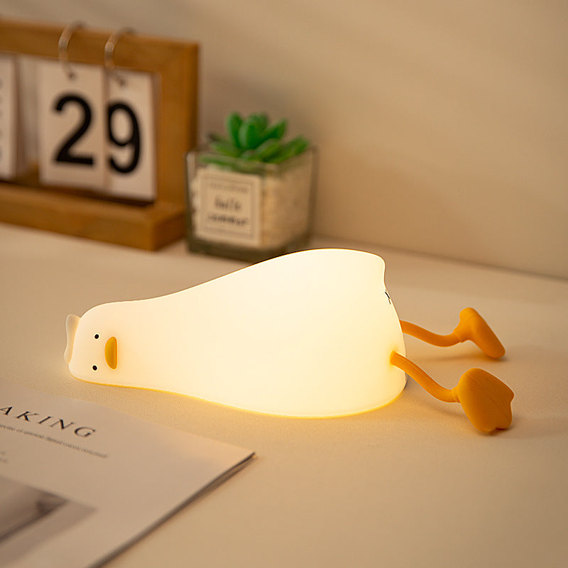 Contemporary Creative Duck Silicone LED Table Lamp for Living Room