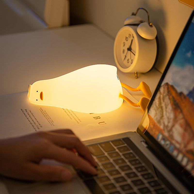 Contemporary Creative Duck Silicone LED Table Lamp for Living Room