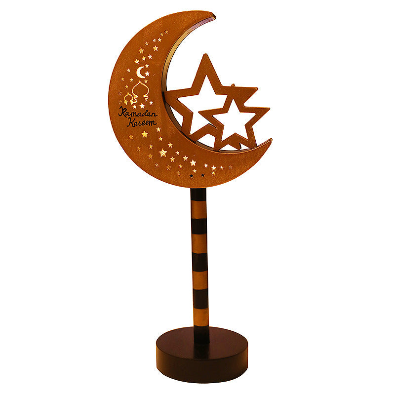 Contemporary Creative Battery Decorative Moon Star LED Table Lamp for Bedroom